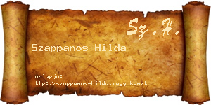 Szappanos Hilda névjegykártya